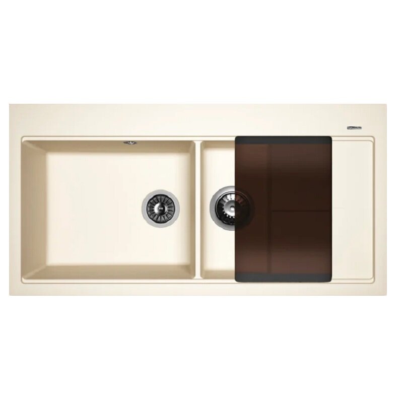 Изображение товара Мойка кухонная Florentina Россана из искусственного камня 100x51 см с разделочной доской