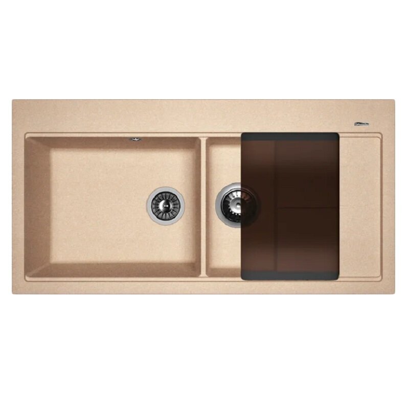 Изображение товара Мойка кухонная Florentina Россана 20.335.E1000.107 из искусственного кварца песочного цвета
