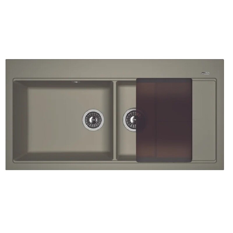 Изображение товара Мойка кухонная Florentina Россана из искусственного камня 100x51 см серый шелк