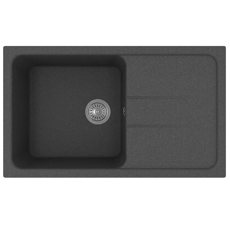 Изображение товара Кухонная мойка Florentina Специя 860 из кварца, черная матовая, 2 чаши