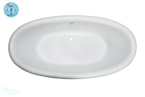 Изображение товара Ванна из искусственного камня Marmo Bagno Аззуро 180x90 см с гарантией 5 лет