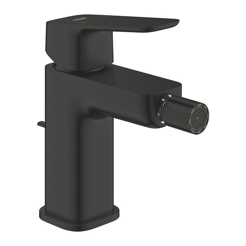 Изображение товара Смеситель для биде Grohe Cubeo модель 1018102430 черный матовый с донным клапаном