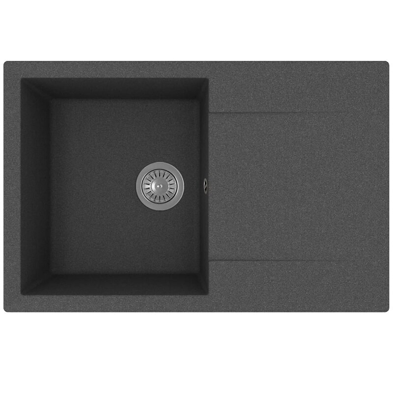 Изображение товара Кухонная мойка Florentina Тоскана 78x51 см из искусственного кварца черный матовый