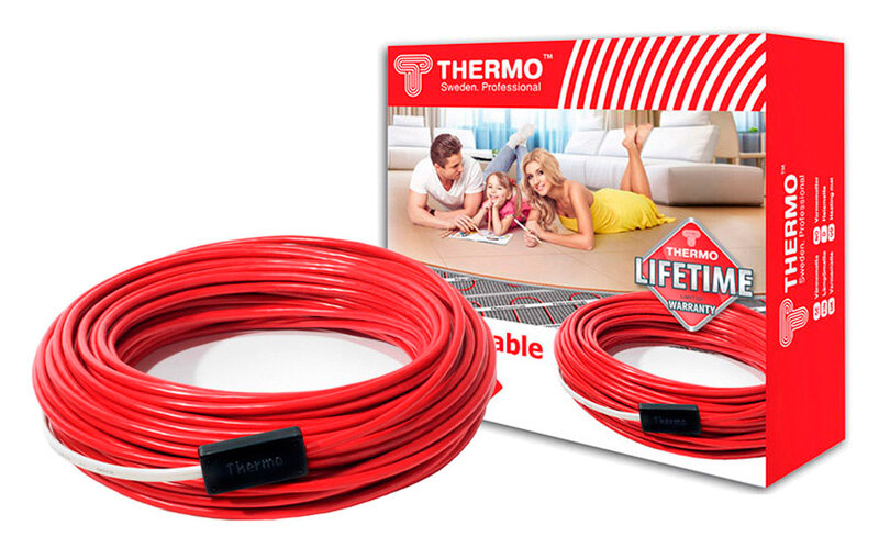 Изображение товара Теплый пол Thermo Thermocable SVK-20 8 м: площадь обогрева 1.5 кв.м., мощность 165 Вт