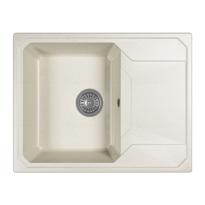 Изображение товара Кухонная мойка Dr. Gans Кардинал 64 см литой мрамор белая встроенная