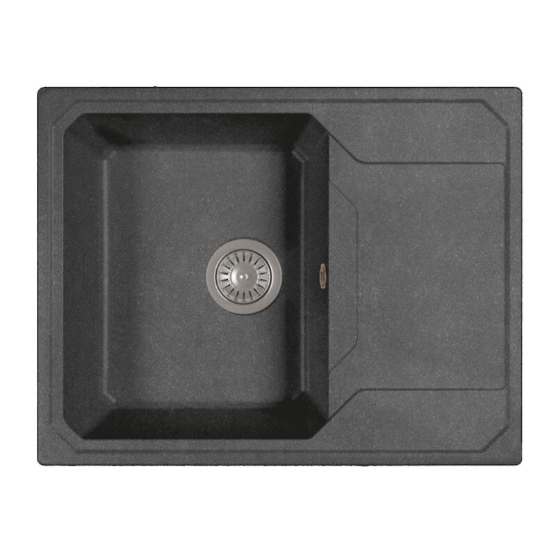 Изображение товара Кухонная мойка Dr. Gans Кардинал 64 см из литого мрамора графит Изображение товара Кухонная мойка Dr. Gans Кардинал 64 см из литого мрамора графит