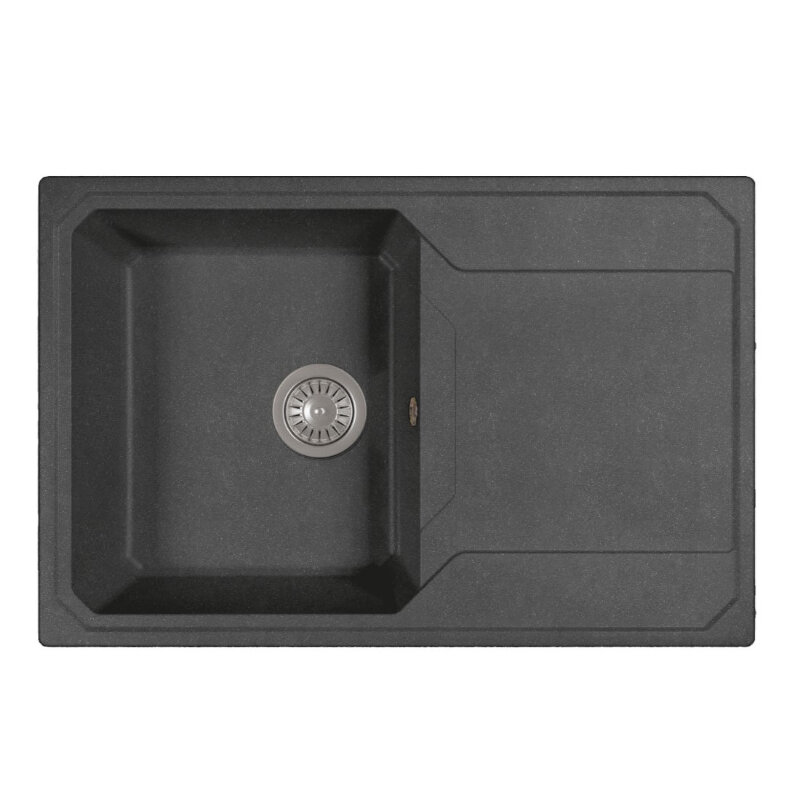 Изображение товара Кухонная мойка Dr. Gans Кардинал 76 см из литьевого мрамора графит