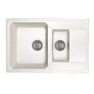 Изображение товара Кухонная мойка Dr. Gans Кардинал 76 см искусственный мрамор белая