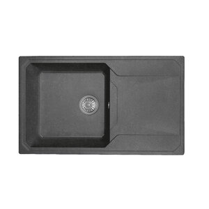 Изображение товара Кухонная мойка Dr Gans Кардинал 84 см из литого мрамора графит современный дизайн