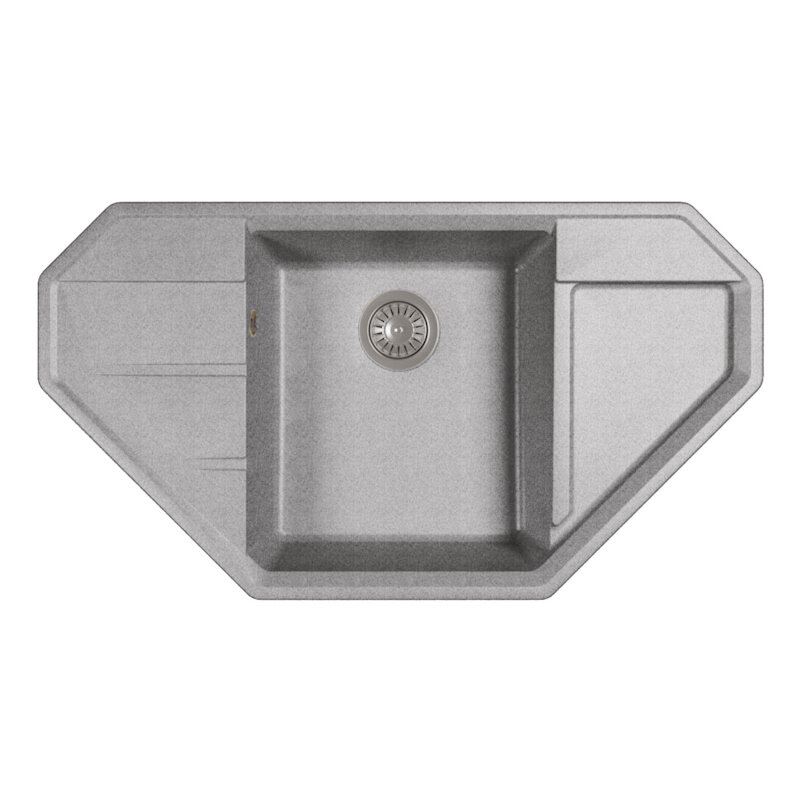 Изображение товара Кухонная мойка Dr. Gans Крона 29.040.D0910.409 91 см из литьевого мрамора базальт