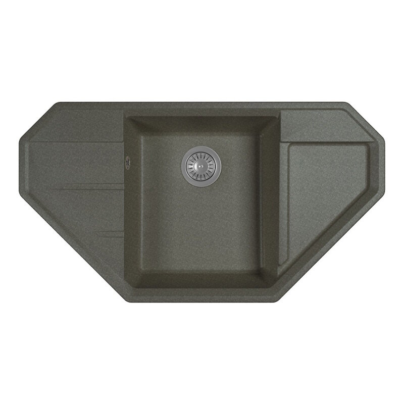 Изображение товара Кухонная мойка Dr. Gans Крона 29.040.D0910.407, 91 см, угловая, искусственный мрамор, черная