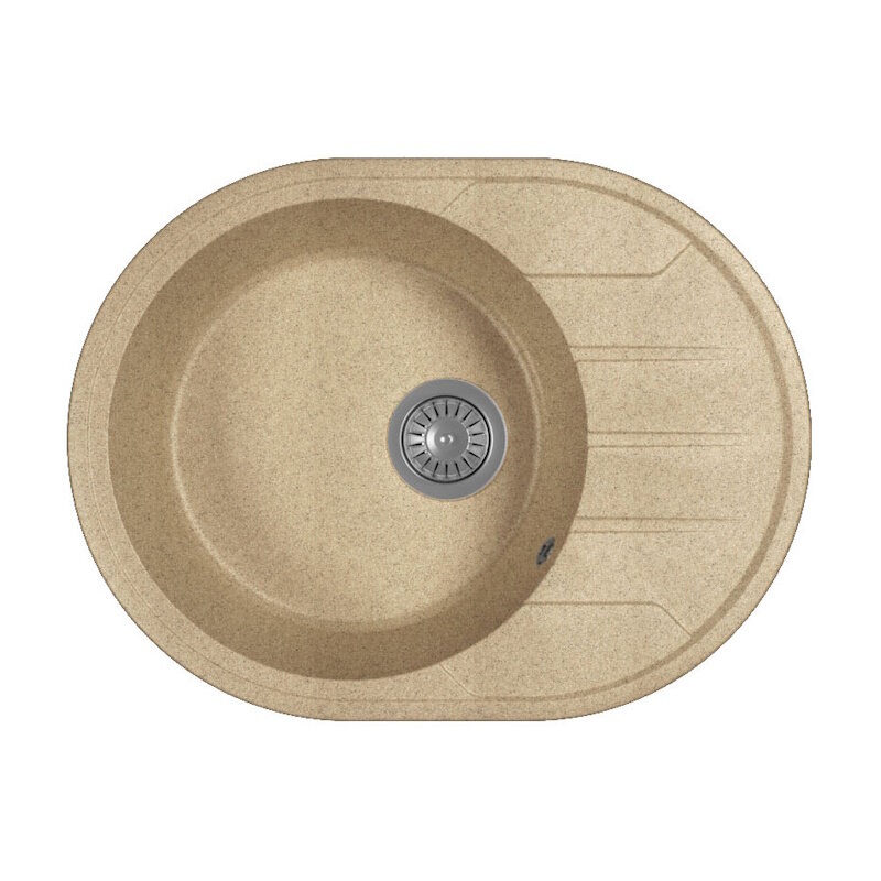 Изображение товара Кухонная мойка Dr Gans Лиана 62 см литой мрамор овальная матовая