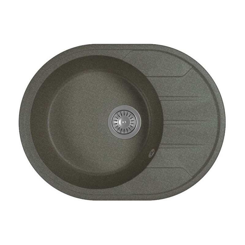 Изображение товара Кухонная мойка Dr. Gans Лиана 62 см из искусственного мрамора черная овальная