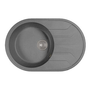 Изображение товара Кухонная мойка Dr Gans Лиана 76 см литой мрамор везувий встраиваемая сверху