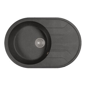 Изображение товара Кухонная мойка Dr. Gans Лиана 76 см литой мрамор графит оборачиваемая