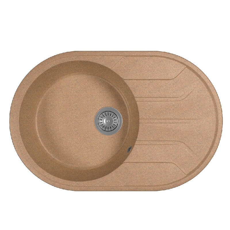 Изображение товара Кухонная мойка Dr. Gans Лиана 76 см овальная из литого мрамора терракота