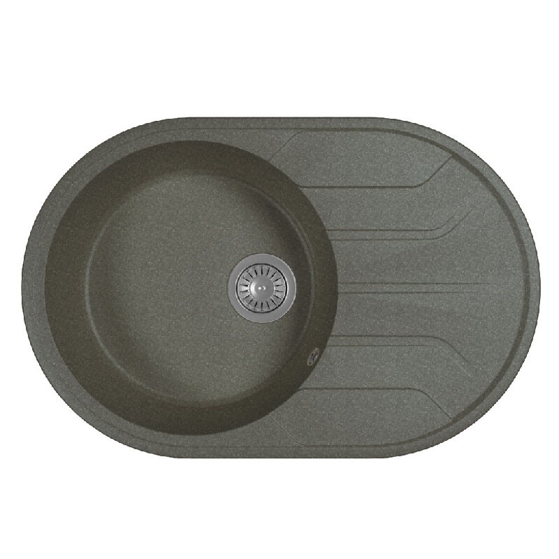 Изображение товара Кухонная мойка Dr Gans Лиана 76 см из литого мрамора черная оборачиваемая