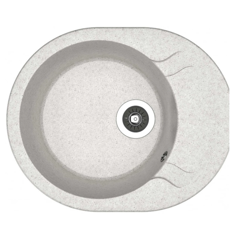 Изображение товара Мойка кухонная Dr. Gans Берта 58 см из литьевого мрамора с серым цветом