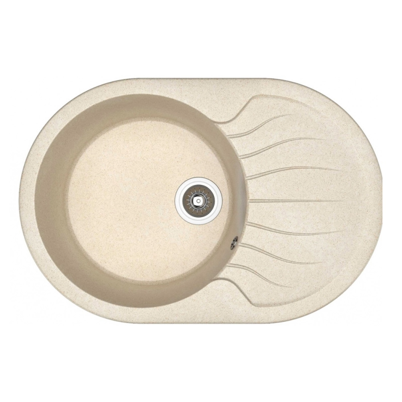 Изображение товара Кухонная мойка из литьевого мрамора 76 см Dr Gans Берта матовая бежевый