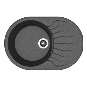 Изображение товара Мойка кухонная Dr. Gans Берта 76 см из литьевого мрамора черная для кухни