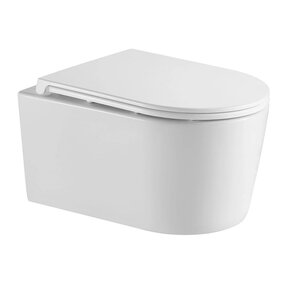 Изображение товара Унитаз подвесной Aquame AQM2017PRO, безободковый, сиденье с микролифтом, смыв торнадо, белый