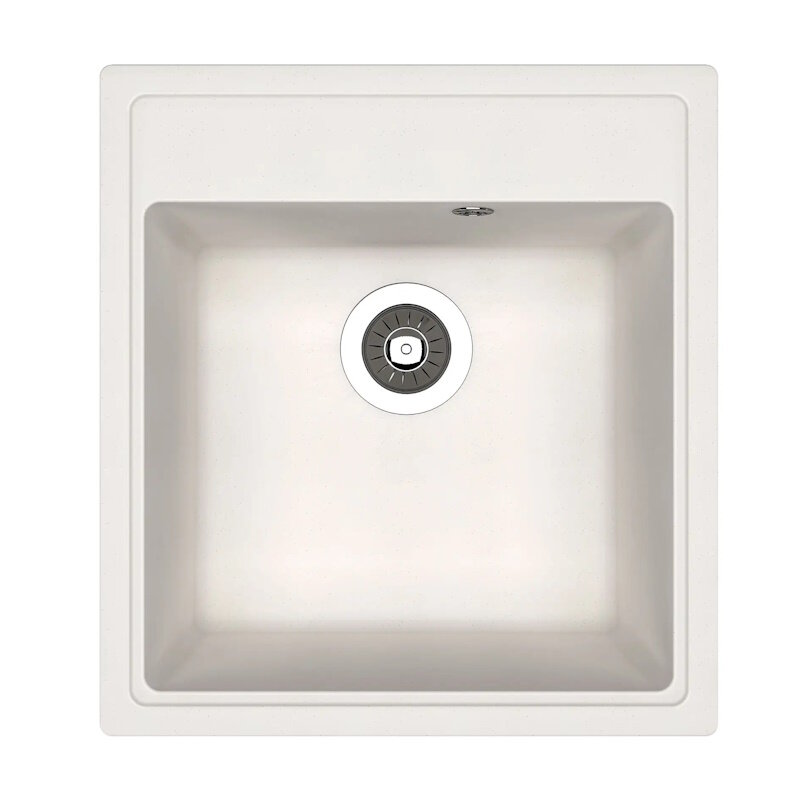 Изображение товара Кухонная мойка Dr. Gans Ника 25.070.B0470.401 из искусственного мрамора 47 см белая