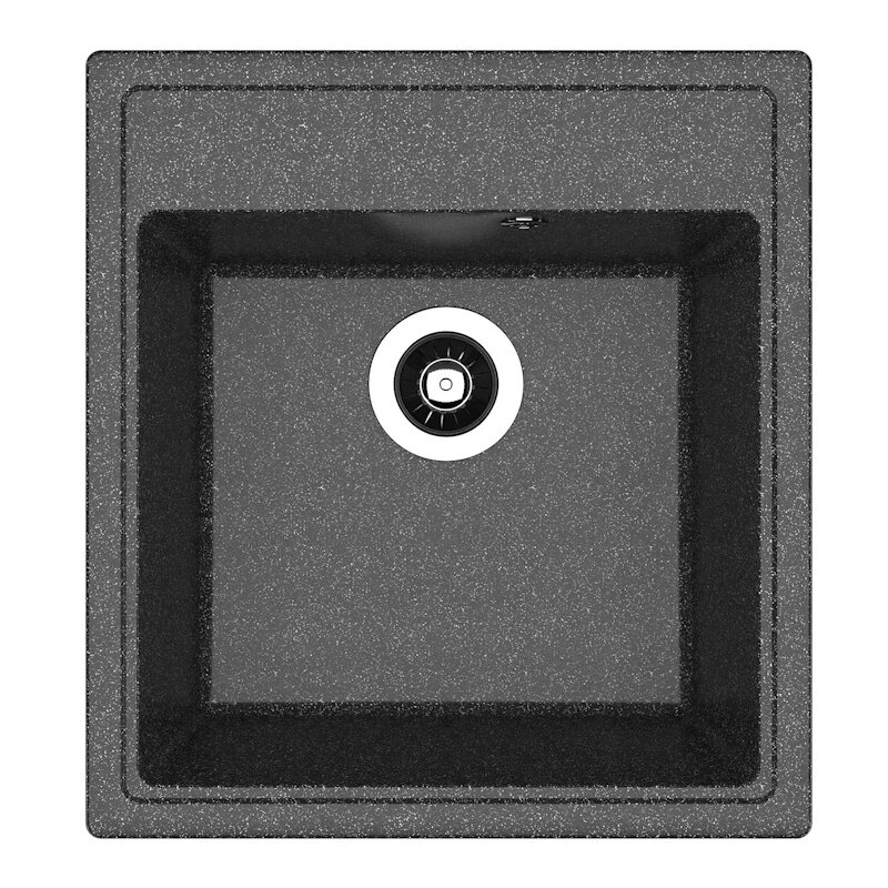 Изображение товара Кухонная мойка Dr Gans Ника 25.070.B0470.407 из искусственного мрамора, 47 см, черная