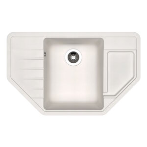 Изображение товара Кухонная мойка Dr. Gans Рио 25.080.C0800.401 80 см угловая из литого мрамора белая