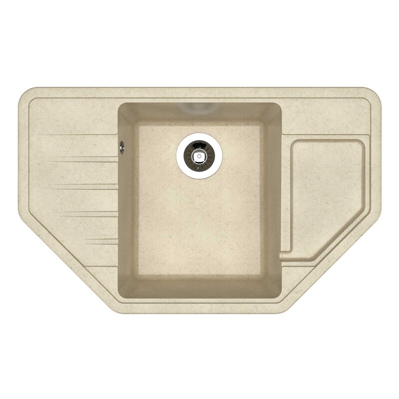 Изображение товара Кухонная мойка Dr. Gans Рио 25.080.C0800.402 80 см угловая искусственный мрамор дюна