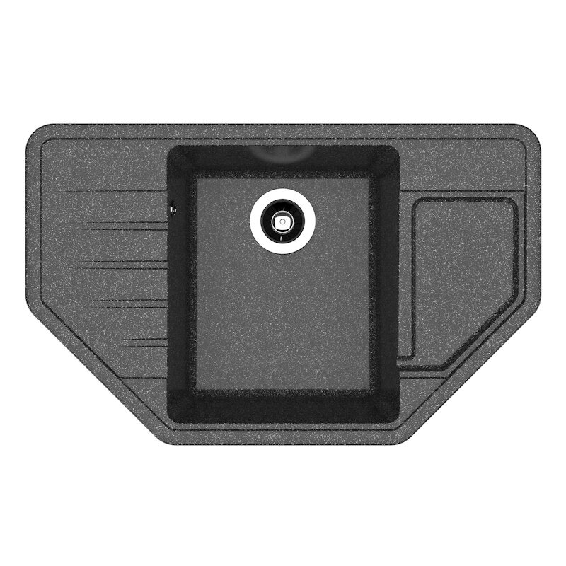 Изображение товара Кухонная мойка Dr. Gans Рио 80 см черная из искусственного мрамора