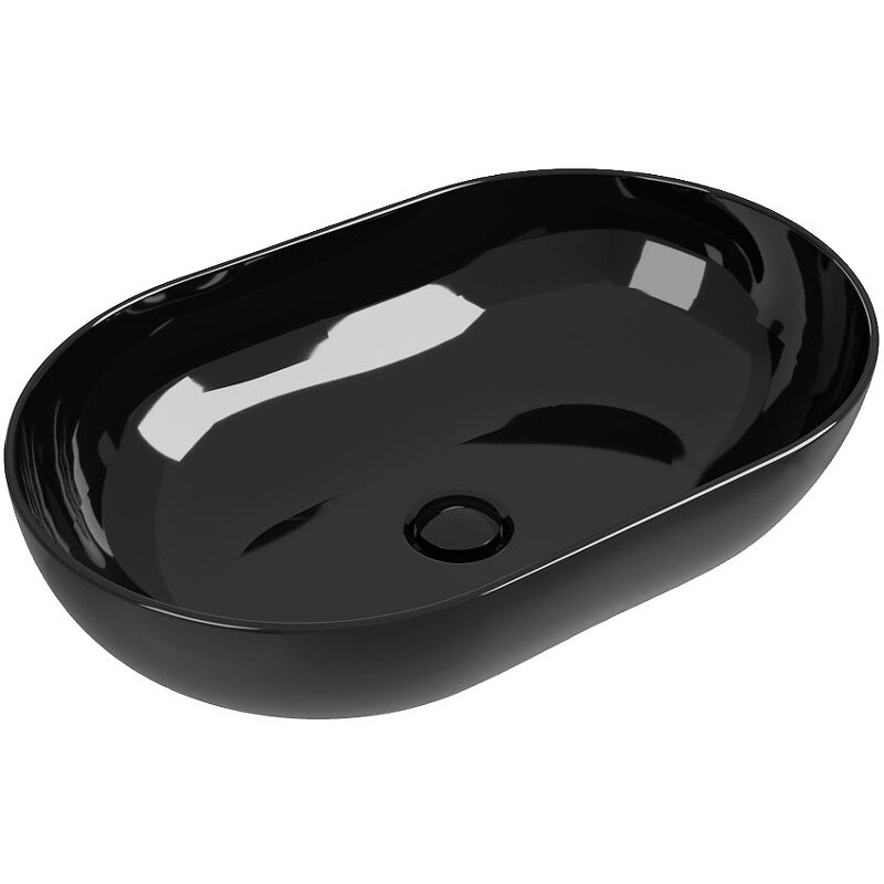 Изображение товара Раковина накладная Flaminia App AP62ANER 60 см округлая черная из фаянса