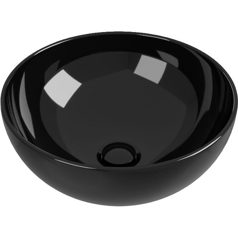 Изображение товара Раковина накладная Flaminia App AP40ANER, 40 см, черный, фаянс