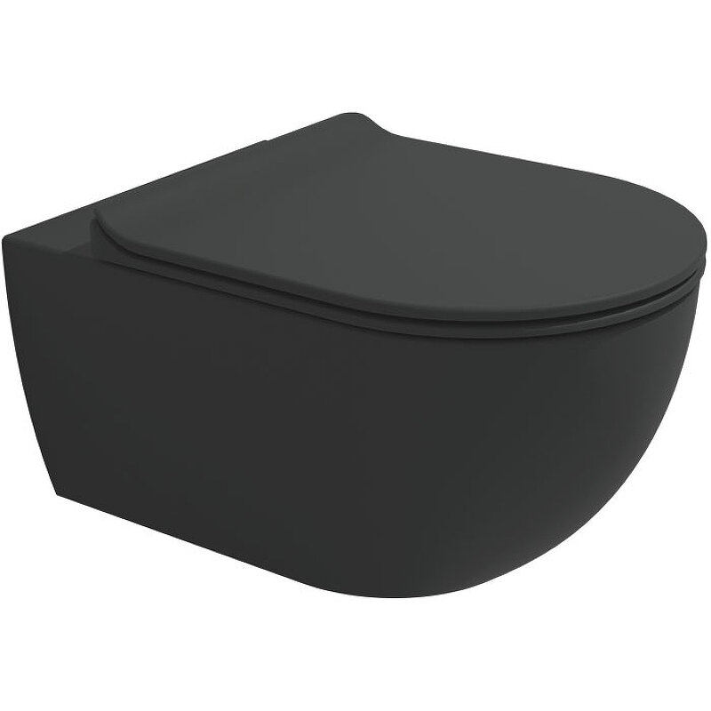 Изображение товара Подвесной унитаз Flaminia App AP118GCAR Carbone безободковый каскадный фаянс дизайн стильный