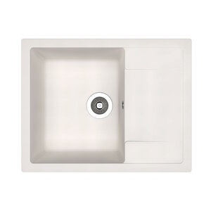 Изображение товара Кухонная мойка Dr Gans Техно 65 см литьевой мрамор белая с крылом