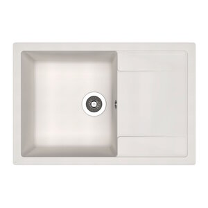 Изображение товара Кухонная мойка Dr. Gans Техно 25.030.D0760.401 из литьевого мрамора белая 76 см