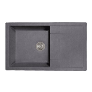 Изображение товара Кухонная мойка Dr. Gans Техно 86 см искусственный мрамор графит встраиваемая