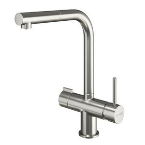 Изображение товара Смеситель для кухонной мойки WasserKRAFT A8927, с подключением фильтра питьевой воды, с выдвижным изливом, никель