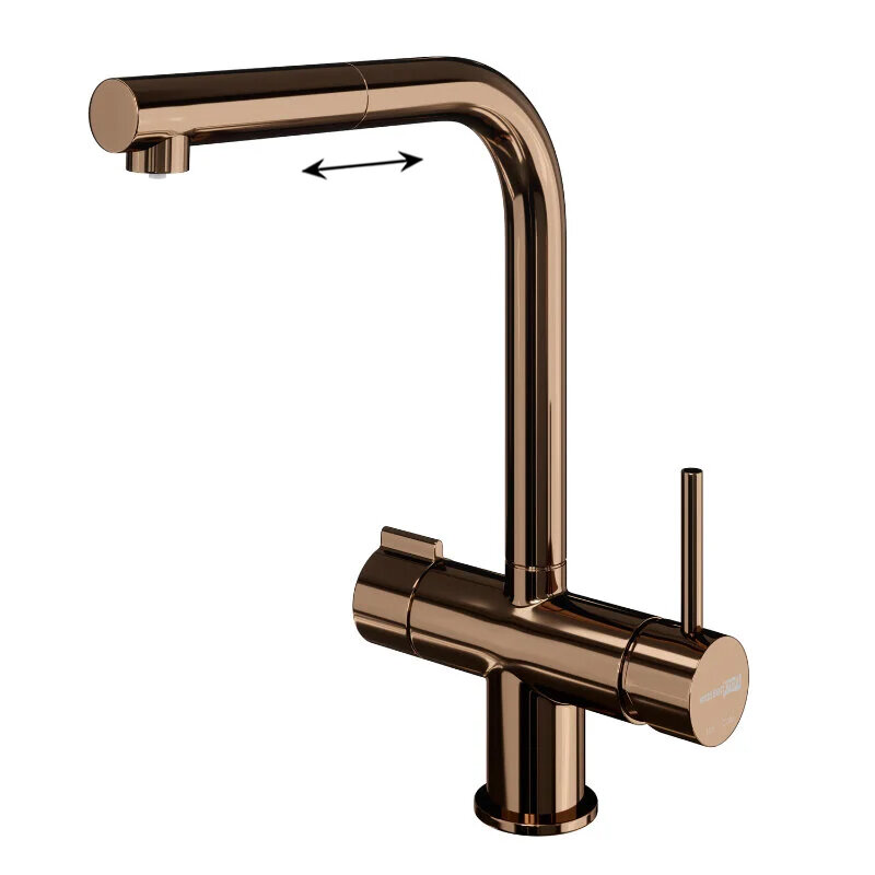 Изображение товара Смеситель для кухонной мойки WasserKRAFT A8997 с подключением фильтра розовое золото