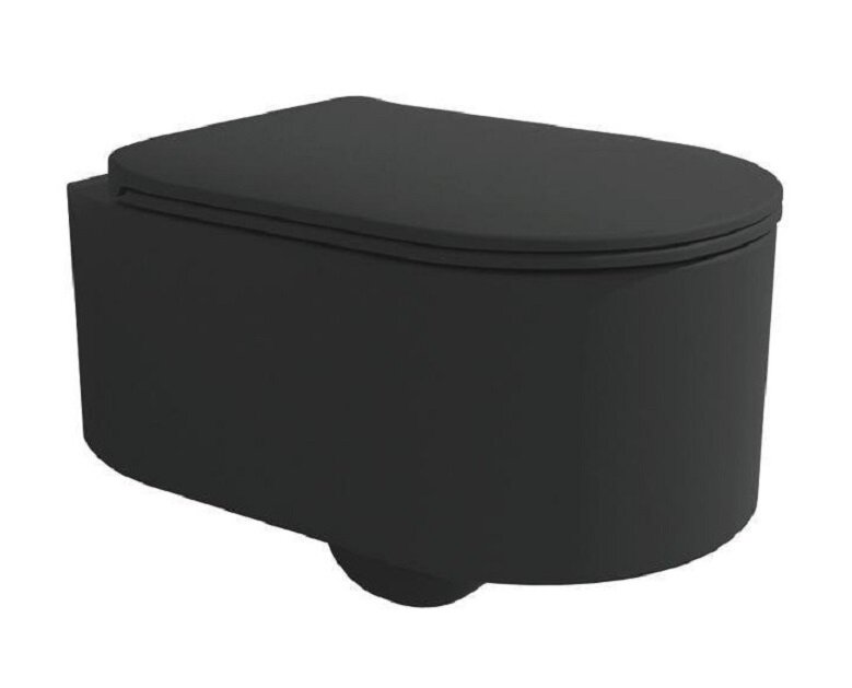 Изображение товара Подвесной унитаз Flaminia Astra AS118GCAR безободковый каскадный черный матовый