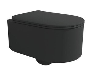 Изображение товара Подвесной унитаз Flaminia Astra AS118GCAR безободковый каскадный черный матовый