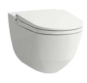 Изображение товара Подвесной умный унитаз Laufen Cleanet Riva 8.2069.1.400.000.1, безободковый, c покрытием lcc, функция биде, сиденье микролифт, белый