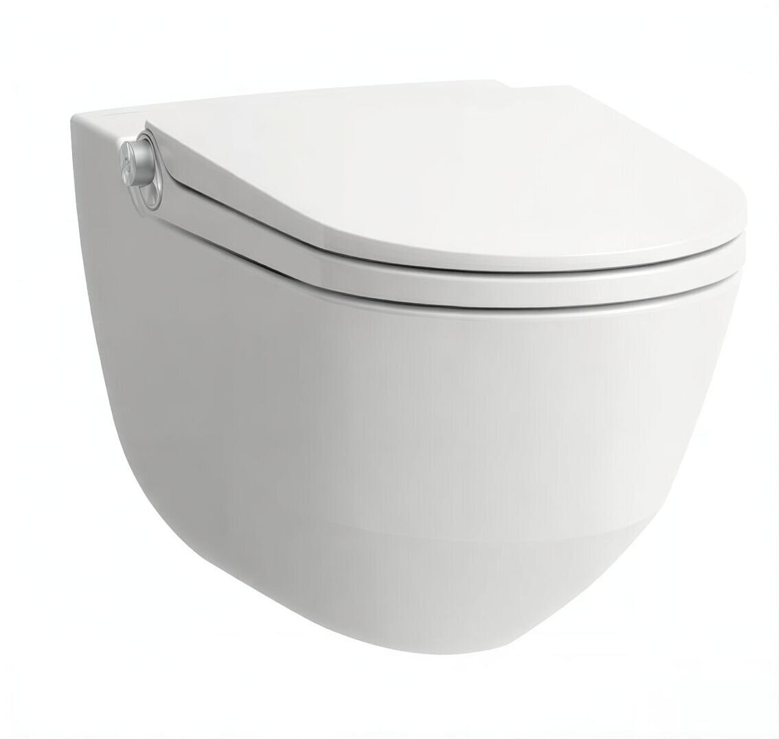 Изображение товара Подвесной умный унитаз Laufen Cleanet Riva 8.2069.1.400.000.1, безободковый, c покрытием lcc, функция биде, сиденье микролифт, белый Изображение товара Подвесной умный унитаз Laufen Cleanet Riva 8.2069.1.400.000.1, безободковый, c покрытием lcc, функция биде, сиденье микролифт, белый