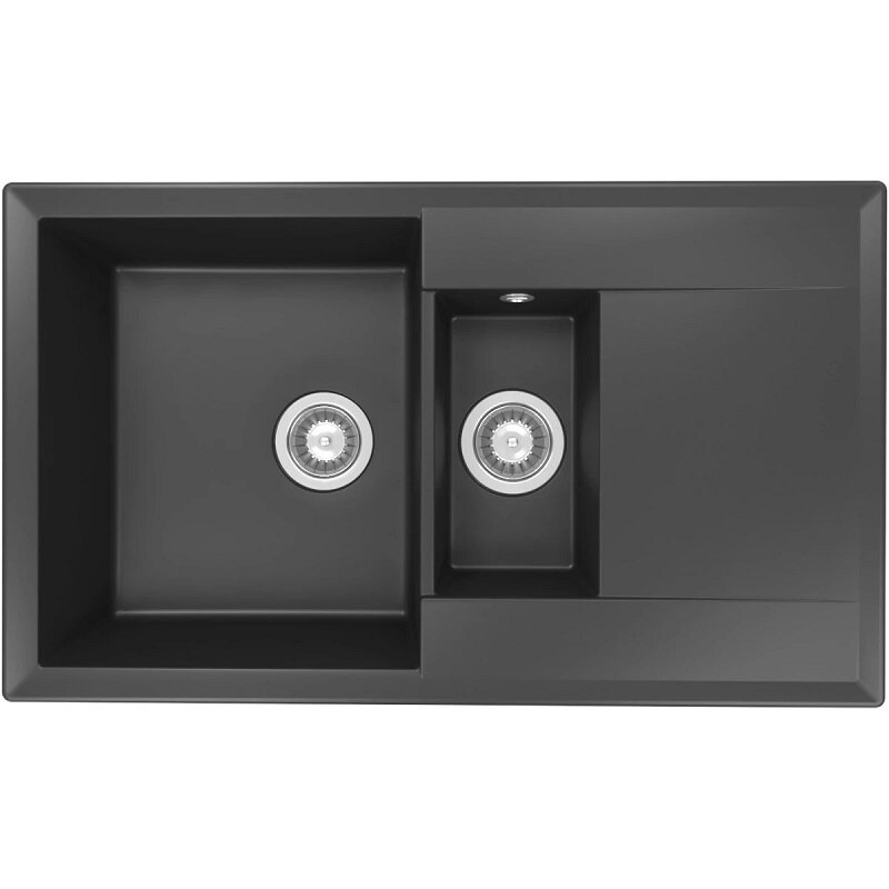 Изображение товара Кухонная мойка Florentina Тоскана антрацит из искусственного кварца 86x51 см Изображение товара Кухонная мойка Florentina Тоскана антрацит из искусственного кварца 86x51 см