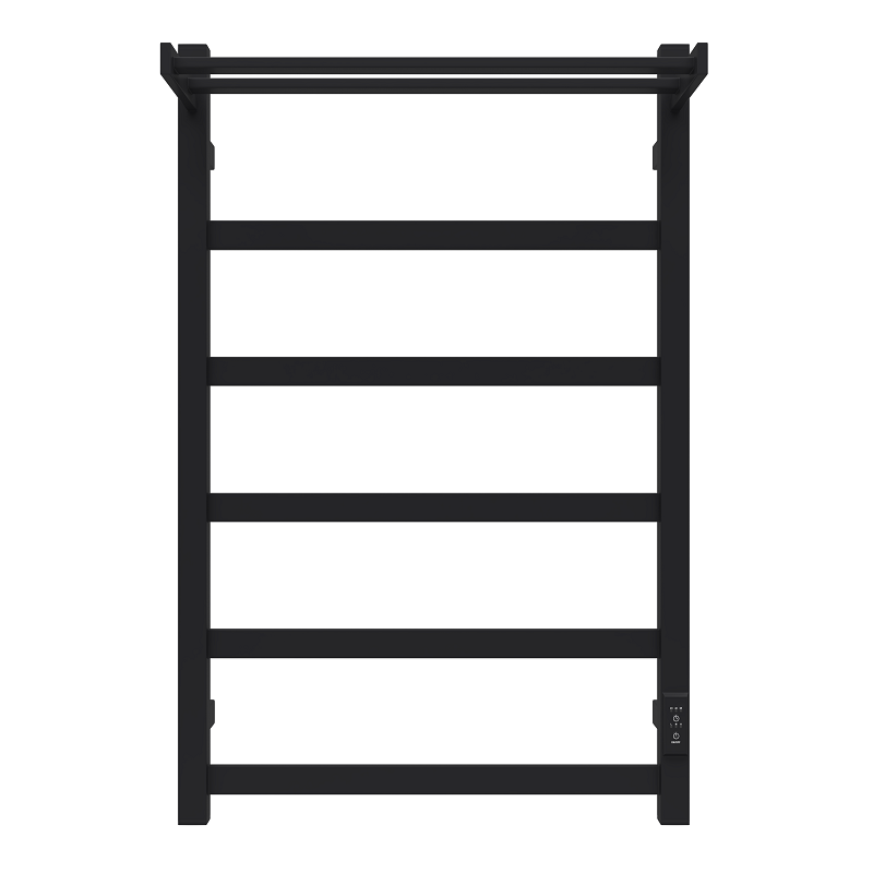 Изображение товара Электрический полотенцесушитель Larusso Нео П5 с полкой, матовый черный 50х80 см