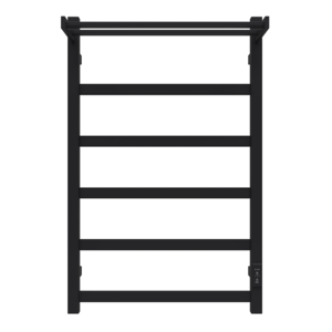 Изображение товара Электрический полотенцесушитель Larusso Нео П5 с полкой, матовый черный 50х80 см
