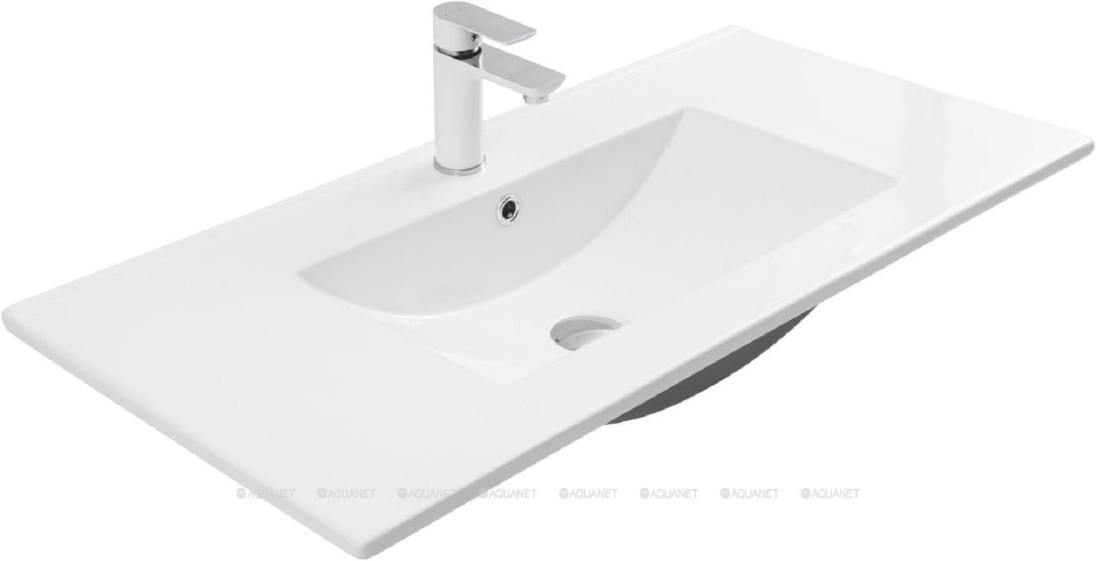 Изображение товара Раковина Aquanet Flow 00347432, 90 см, фарфор, белая