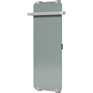 Изображение товара Полотенцесушитель электрический Allen Brau Infinity 00325644, ширина 44 см, высота 100 см, рейлинг 2.0, крепление, зеркальное стекло/серебро браш