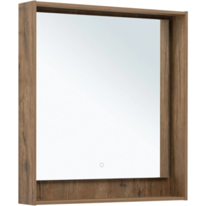 Изображение товара Зеркало Aquanet Милан 80 см с LED подсветкой, сенсор, дуб рустикальный