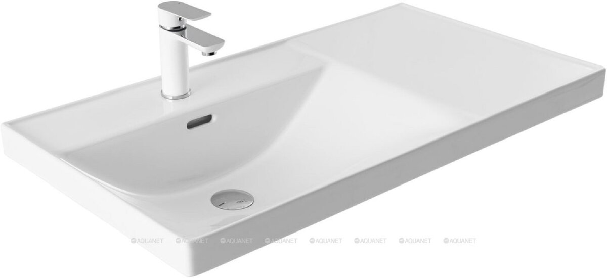 Изображение товара Раковина Aquanet Side 00347438 90 см керамика левая белая