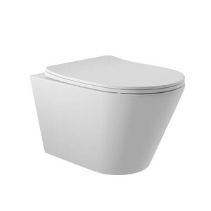 Изображение товара Подвесной унитаз Aqueduto Cone Tornado CONT2120, безободковый, с сиденьем микролифт, белый матовый